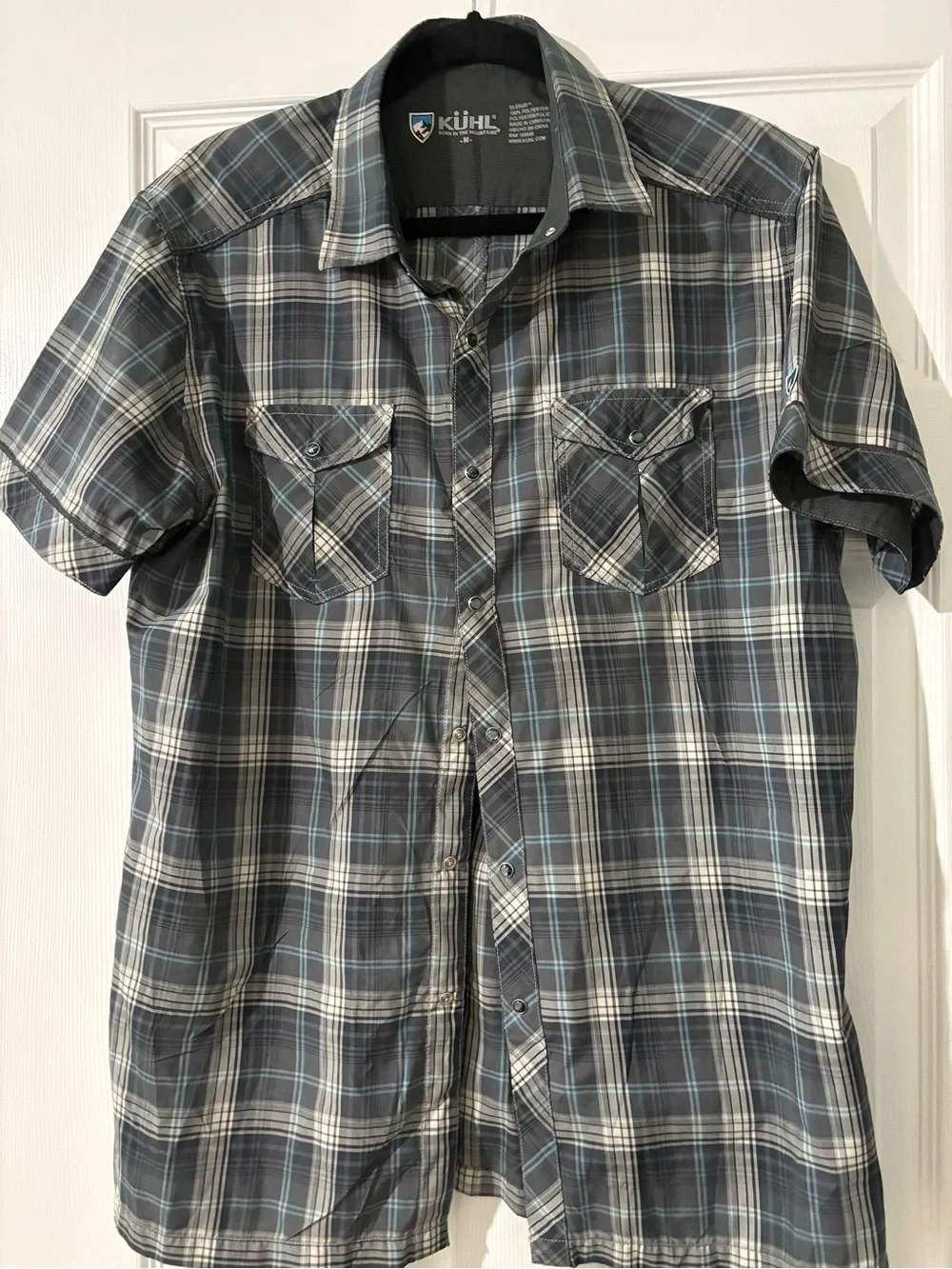 Kuhl Men’s Eluxur Pearl Snap Outdoor Hiking Shirt Size Medium - Picture 2 of 3